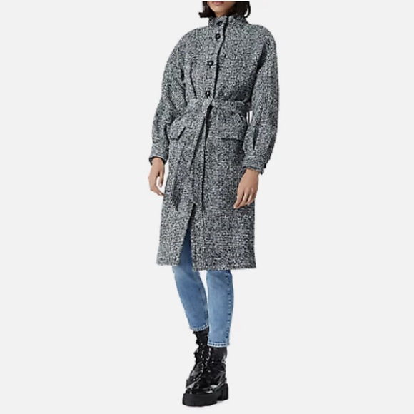 The Kooples BLACK WOOL COAT - Picture 2 of 12